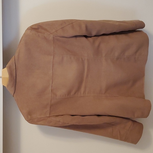 Steilmann faux suede jacket. Tan (light brown). Closes with buttons. Size M. - Picture 3 of 10